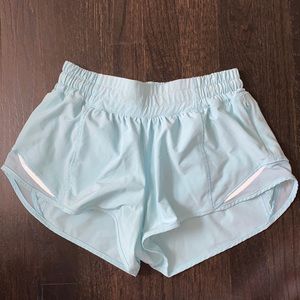 Light blue lulu lemon athletic shorts. Size 2. (DISCONTINUED)